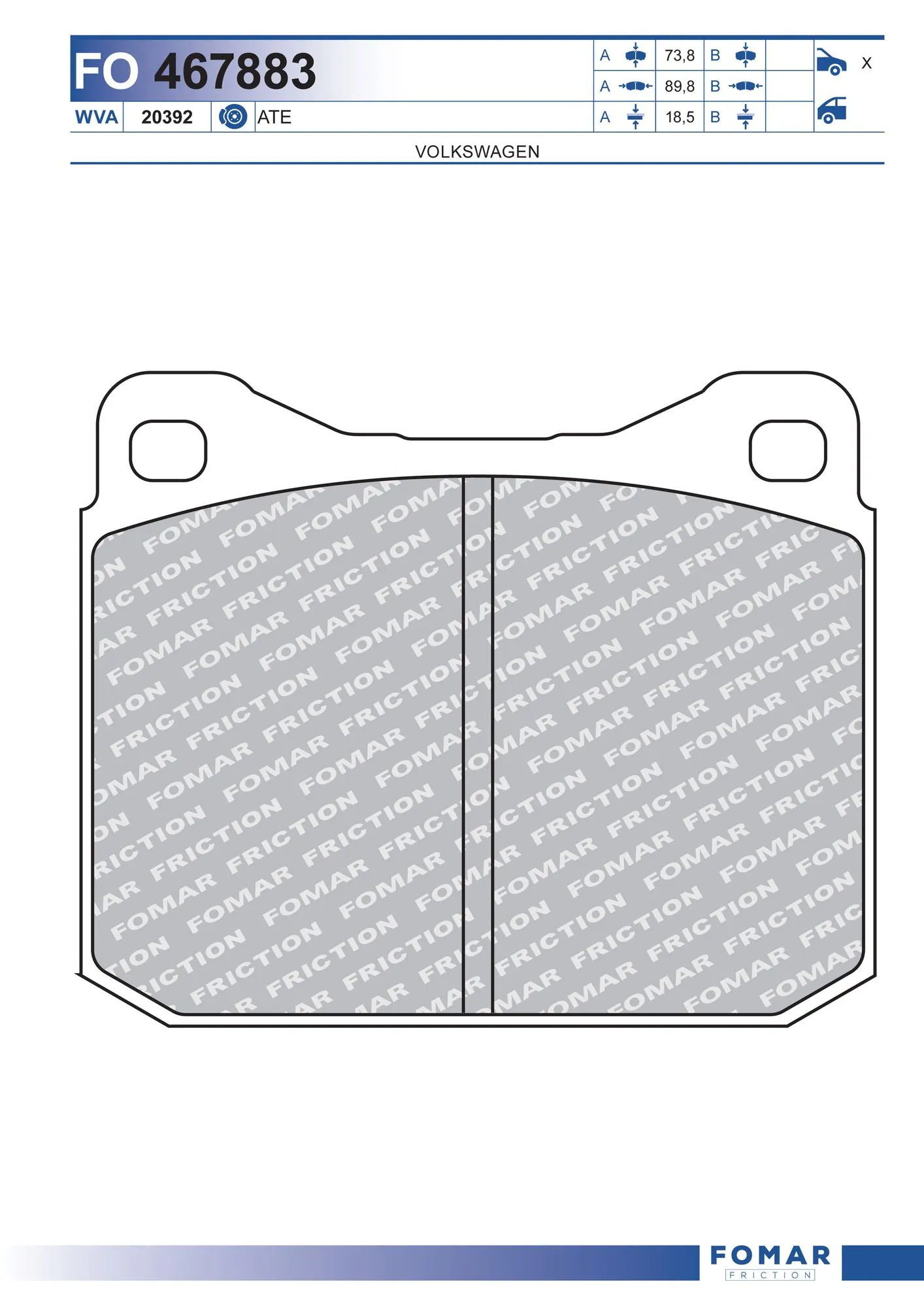 Brake Pad Set, disc brake